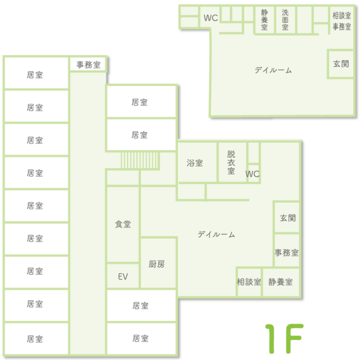 AMILI 新瀬戸 1階のフロアプラン