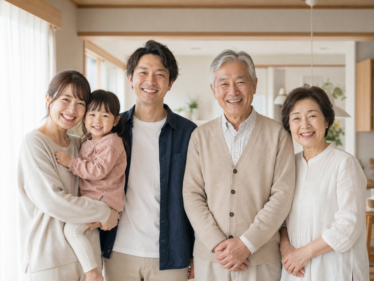 いつでも会いに行ける安心感を語る3世代の家族